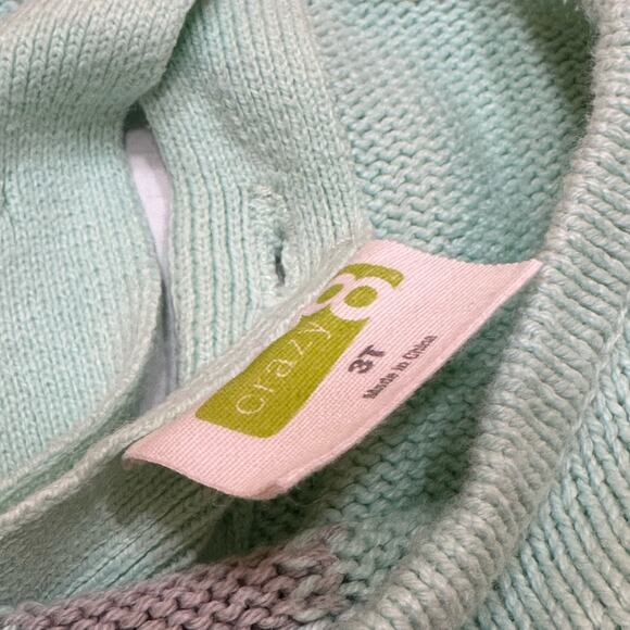 Mint Green Star Sweater sz 3T Girl's Knit Sweater Rolled neck knit sweater - Picture 6 of 6